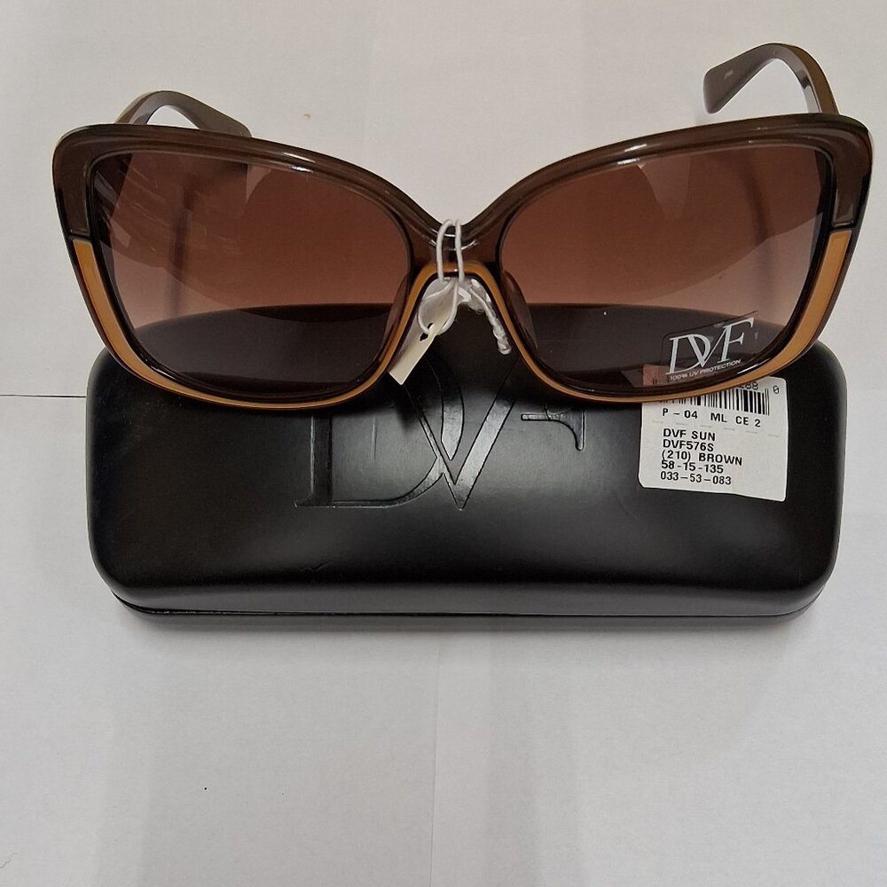 DVF Women’s Sunglasses DVF576 – Brown – 58-15-135: